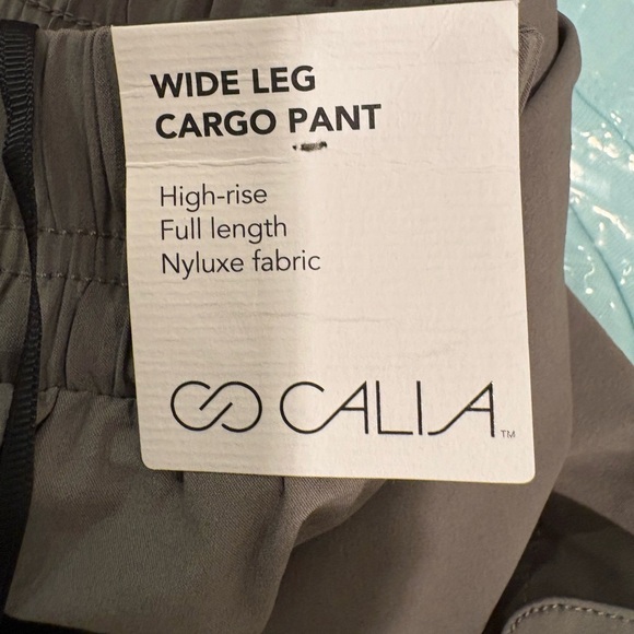 CALIA by Carrie Underwood Olive green Wide Leg cargo high rise Pants size small - Picture 3 of 10